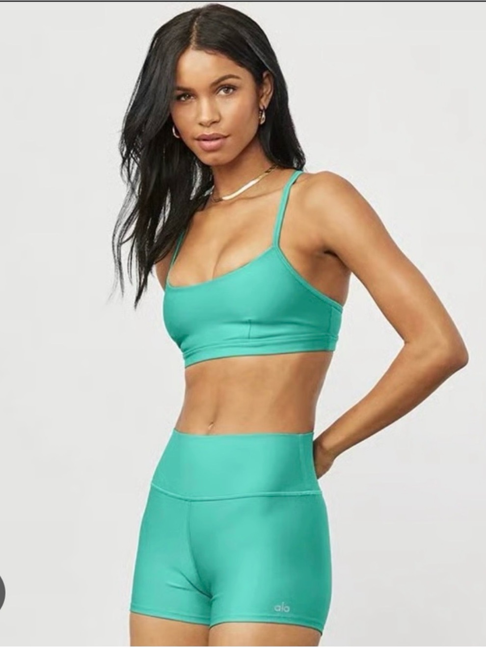 Alo Yoga 3" Teal High-Waist Airlift Short